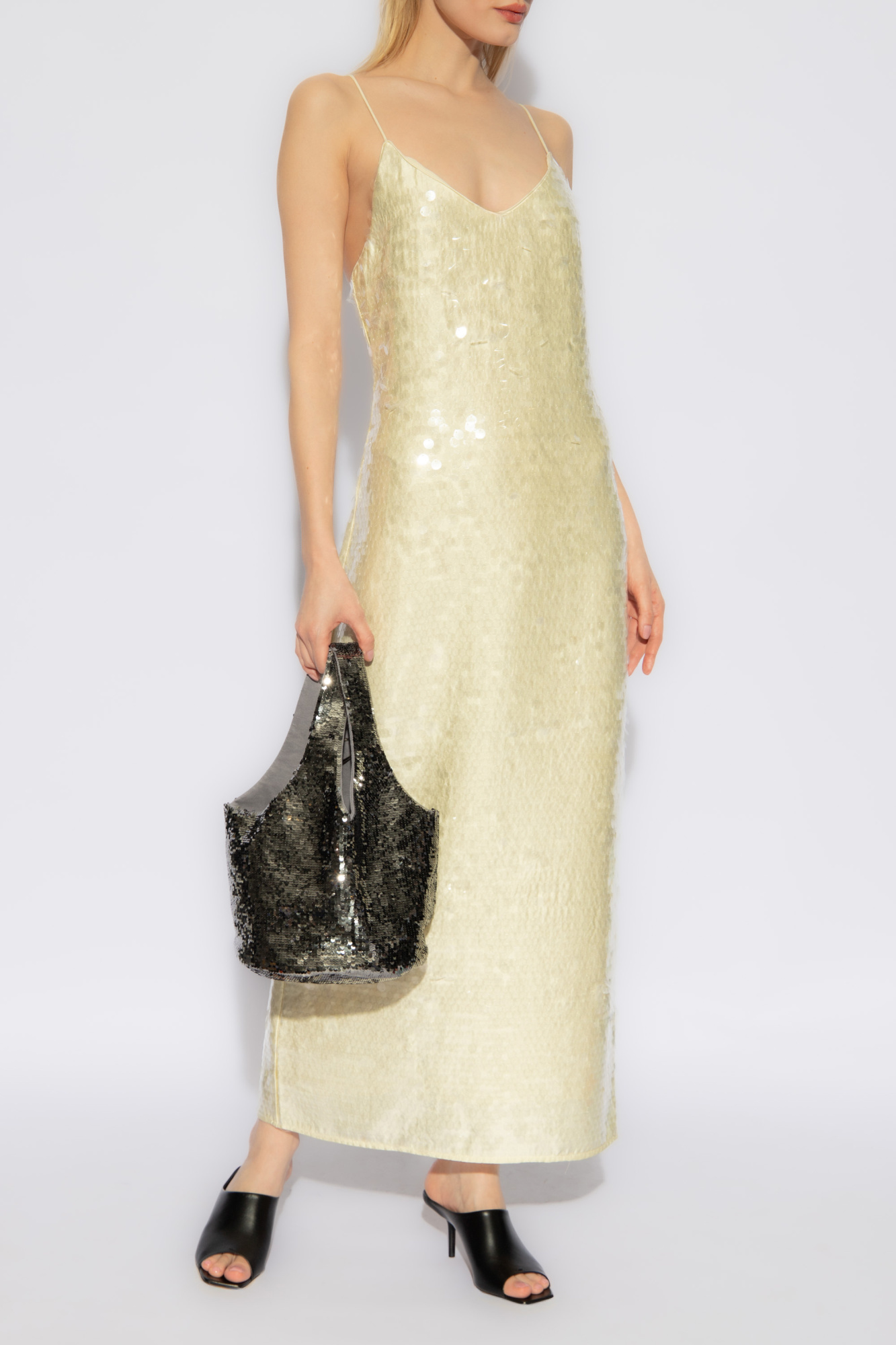 SchaferandweinerShops Serbia - Yellow Sequin dress 'Sally